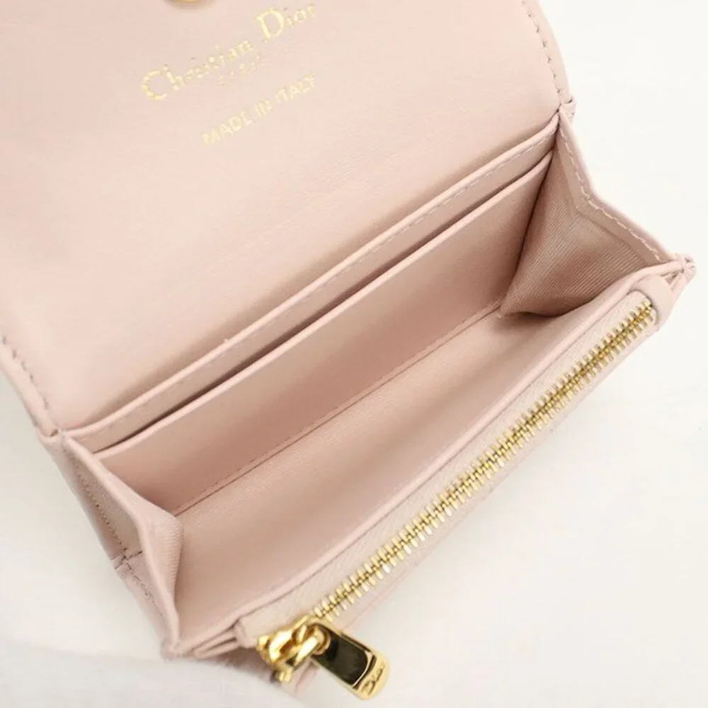 Dior Glycine Wallet Joli Bifold Lambskin
